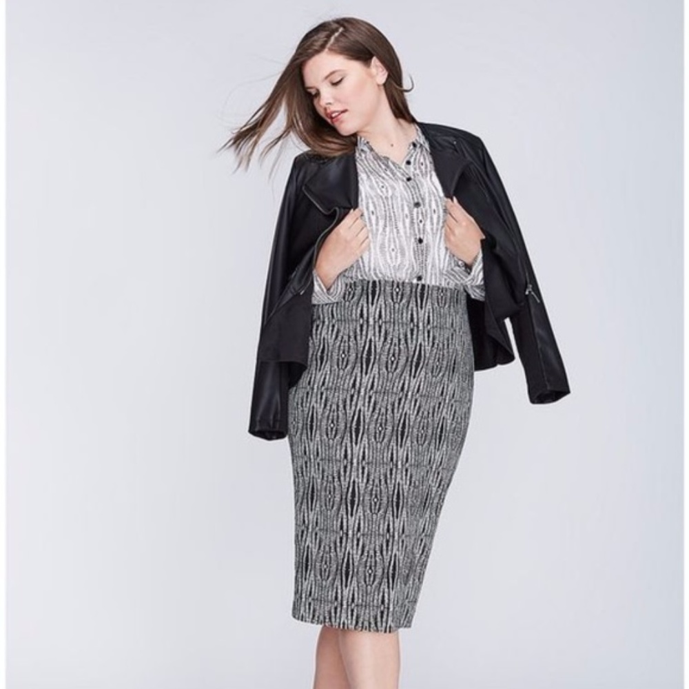 NWOT Lane Bryant Tribal Pencil Skirt Size 26